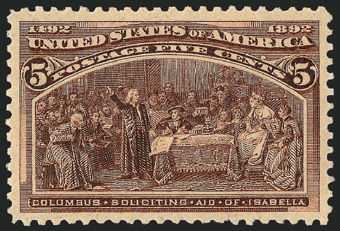 US Stamps Values Scott Catalog #234: 5c 1893 Columbian Exposition. Robert Siegel Auction Galleries, Dec 2009, Sale 982, Lot 5551