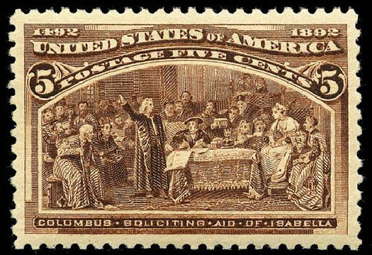 US Stamp Prices Scott # 234 - 5c 1893 Columbian Exposition. Matthew Bennett International, Apr 2008, Sale 326, Lot 214