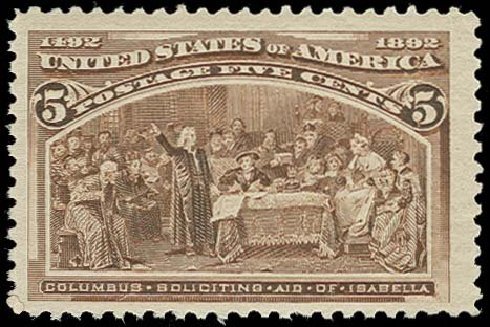 US Stamp Price Scott Cat. 234 - 1893 5c Columbian Exposition. H.R. Harmer, Oct 2014, Sale 3006, Lot 1254