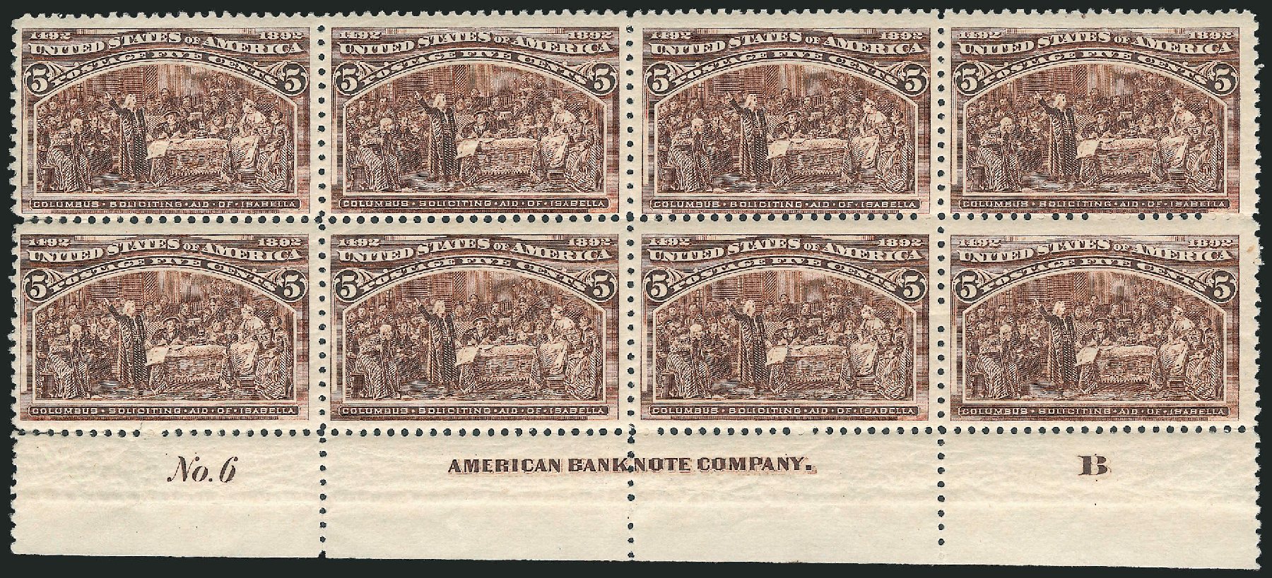 US Stamps Price Scott Cat. #234: 1893 5c Columbian Exposition. Robert Siegel Auction Galleries, Mar 2011, Sale 1007, Lot 2474