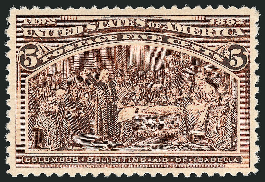 Value of US Stamp Scott 234: 5c 1893 Columbian Exposition. Robert Siegel Auction Galleries, Dec 2012, Sale 1037, Lot 1814