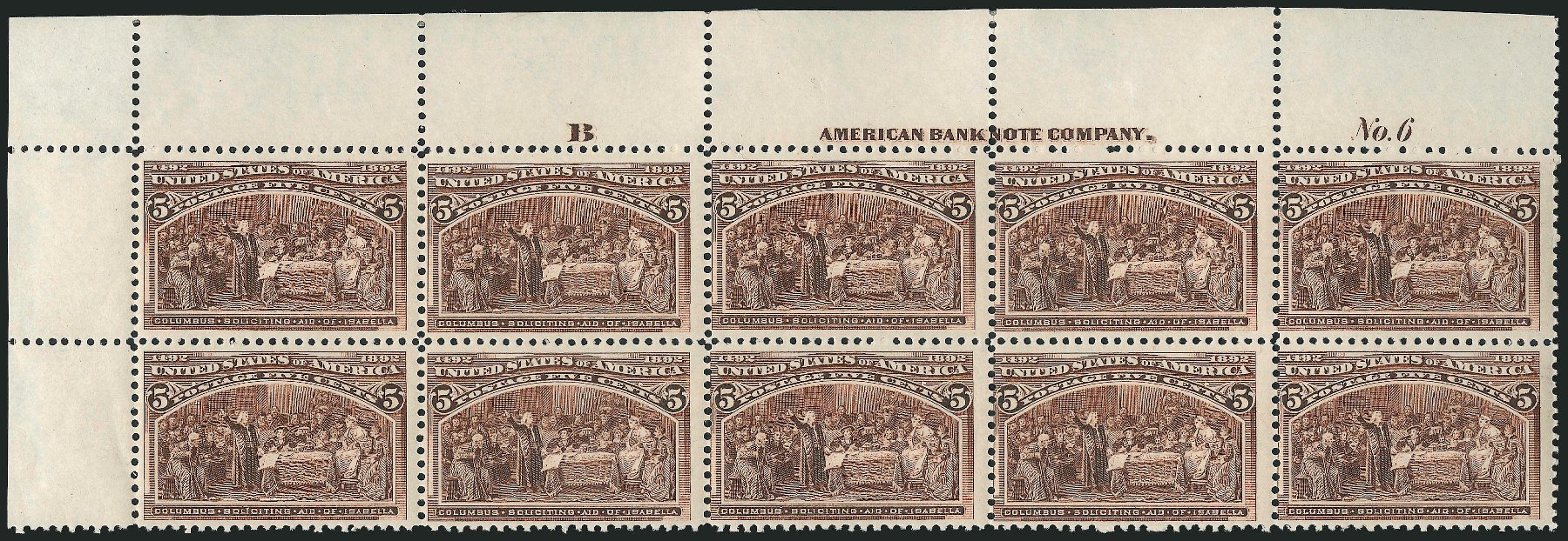 US Stamps Price Scott Catalog 234 - 5c 1893 Columbian Exposition. Robert Siegel Auction Galleries, Apr 2009, Sale 971, Lot 1124
