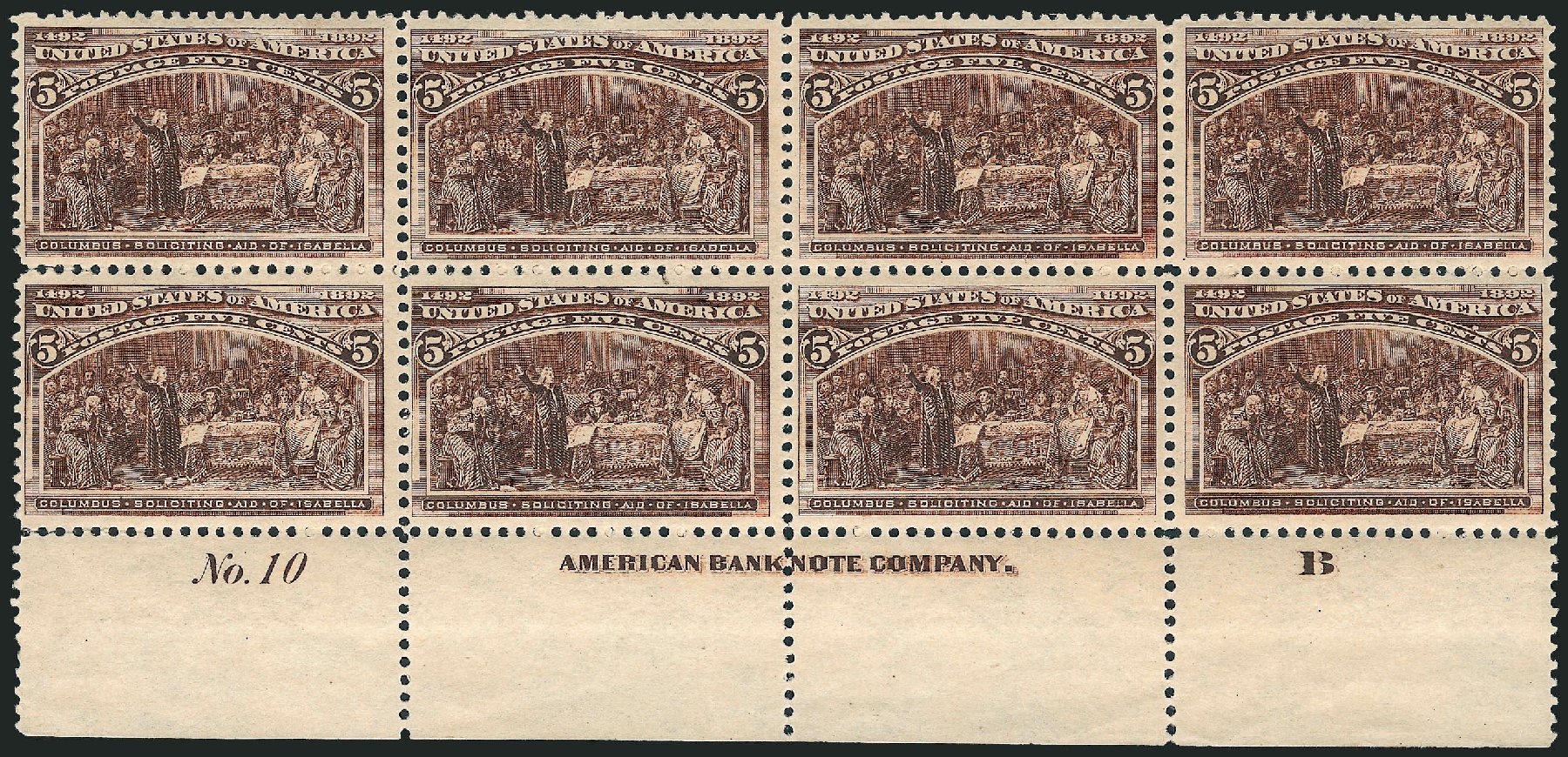 US Stamps Prices Scott # 234: 5c 1893 Columbian Exposition. Robert Siegel Auction Galleries, Apr 2009, Sale 971, Lot 1134