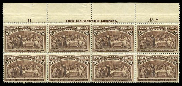 Value of US Stamps Scott Cat. # 234 - 1893 5c Columbian Exposition. Matthew Bennett International, Mar 2011, Sale 337, Lot 2665
