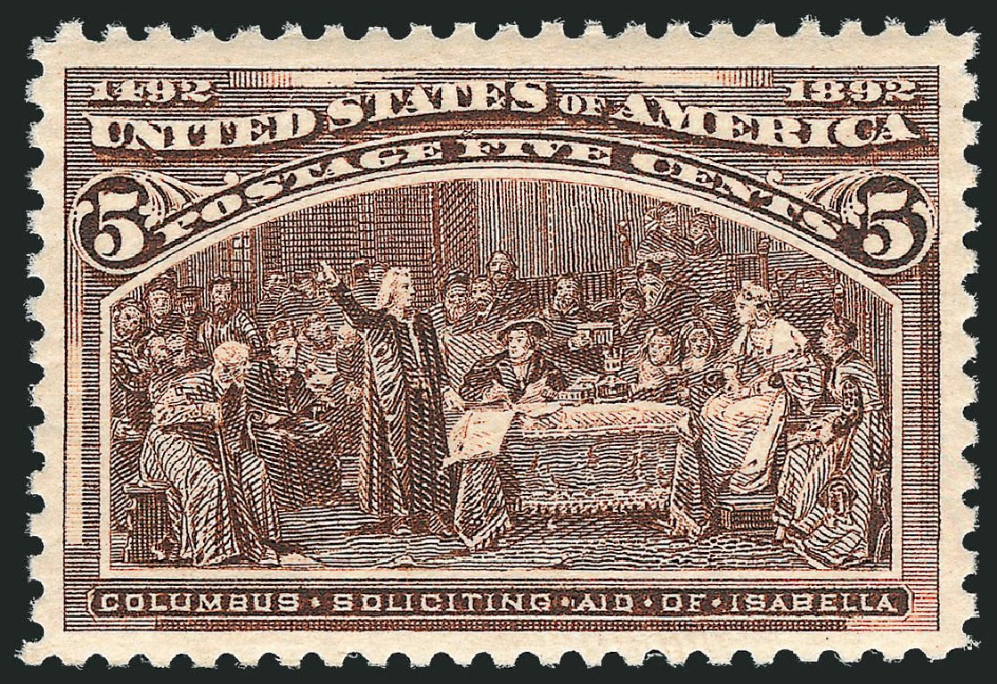 Value of US Stamps Scott Catalogue #234: 5c 1893 Columbian Exposition. Robert Siegel Auction Galleries, Mar 2012, Sale 1019, Lot 545