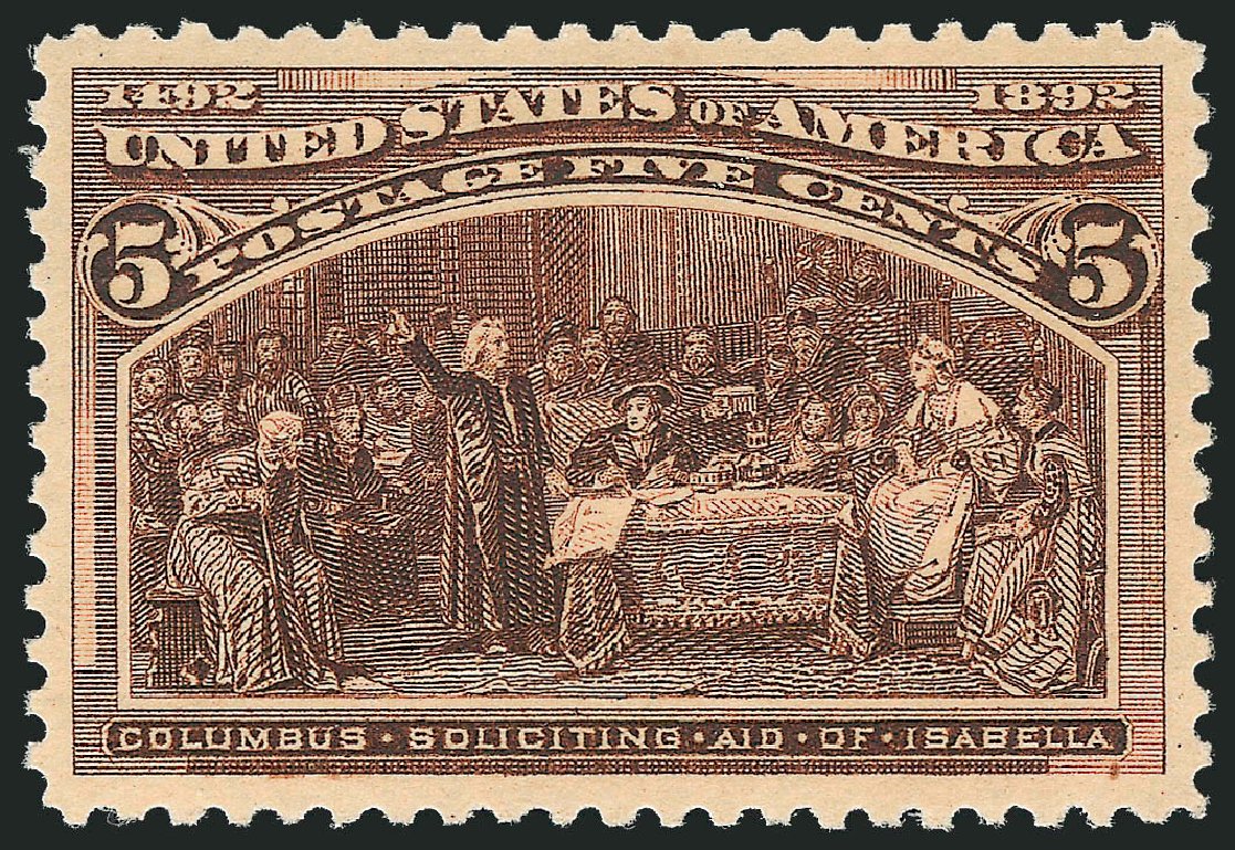 US Stamp Price Scott Catalogue # 234: 1893 5c Columbian Exposition. Robert Siegel Auction Galleries, Dec 2012, Sale 1037, Lot 1815