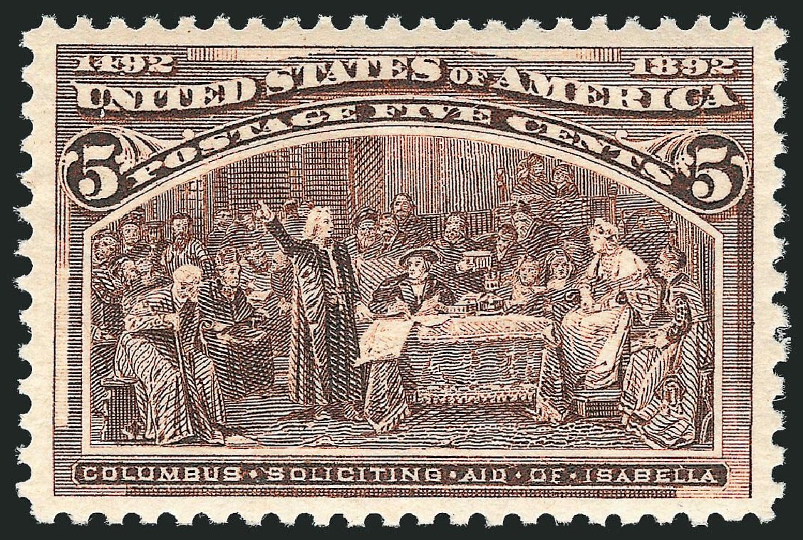 Value of US Stamp Scott 234 - 5c 1893 Columbian Exposition. Robert Siegel Auction Galleries, Jul 2013, Sale 1050, Lot 345