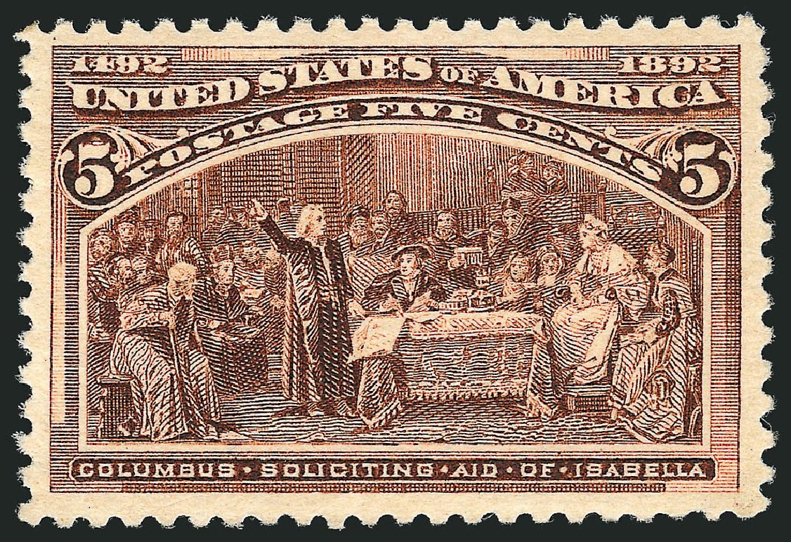 US Stamps Price Scott Catalog #234: 5c 1893 Columbian Exposition. Robert Siegel Auction Galleries, Sep 2008, Sale 962, Lot 2495