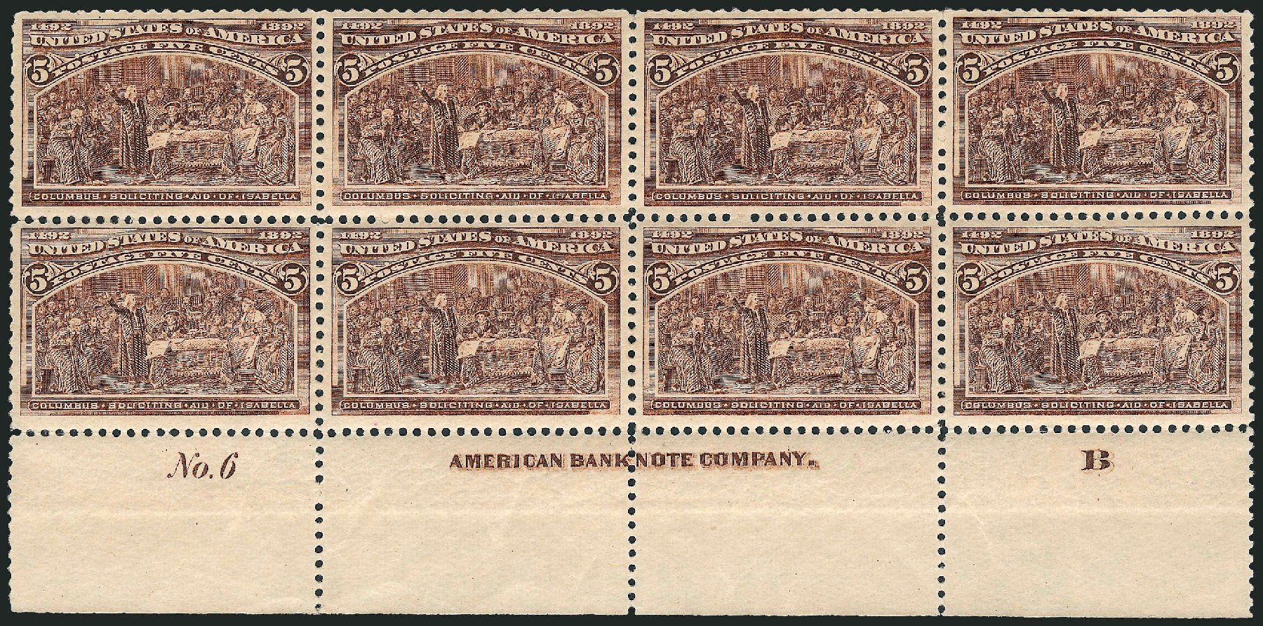 Value of US Stamp Scott Cat. # 234 - 5c 1893 Columbian Exposition. Robert Siegel Auction Galleries, Apr 2009, Sale 971, Lot 1125