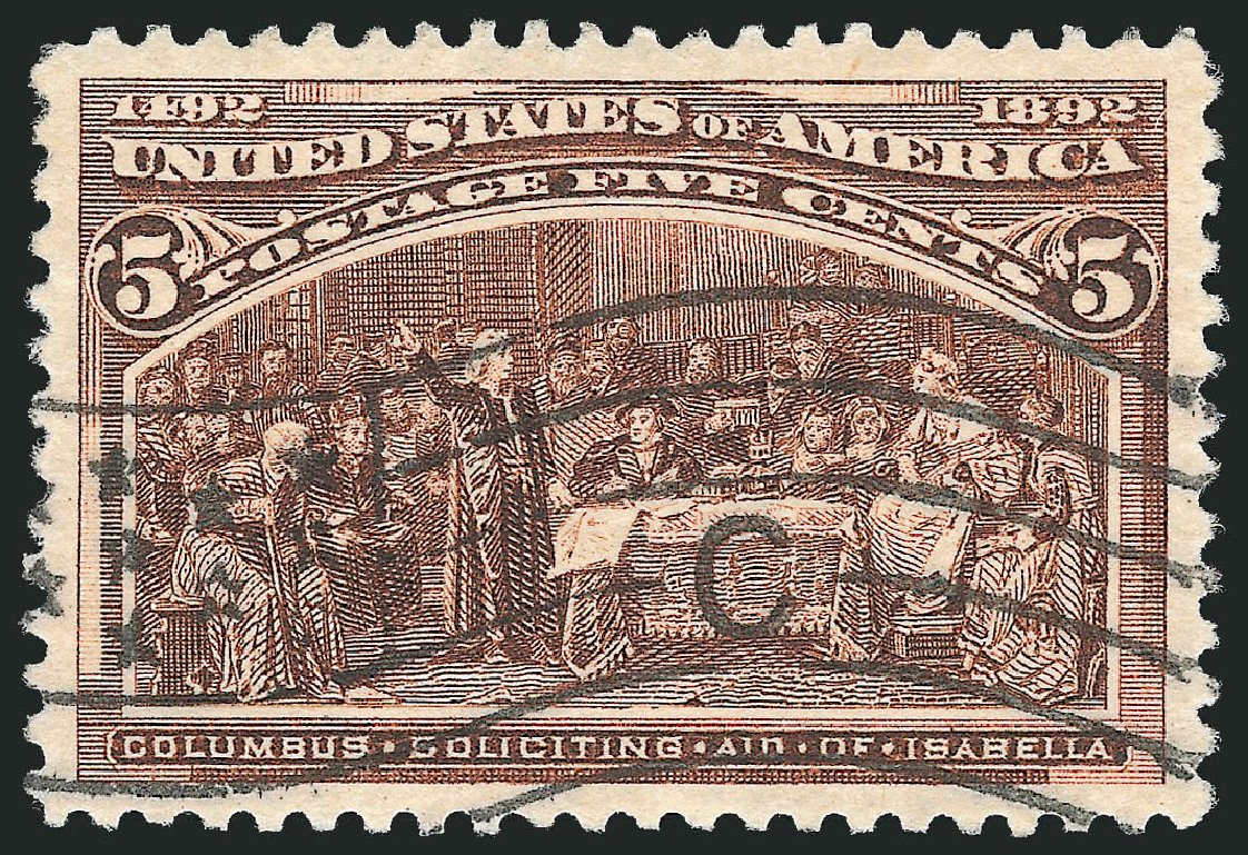 Price of US Stamps Scott Catalogue #234 - 1893 5c Columbian Exposition. Robert Siegel Auction Galleries, Dec 2009, Sale 982, Lot 5555