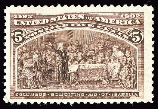 Values of US Stamp Scott Catalog 234: 1893 5c Columbian Exposition. Spink Shreves Galleries, May 2014, Sale 148, Lot 205