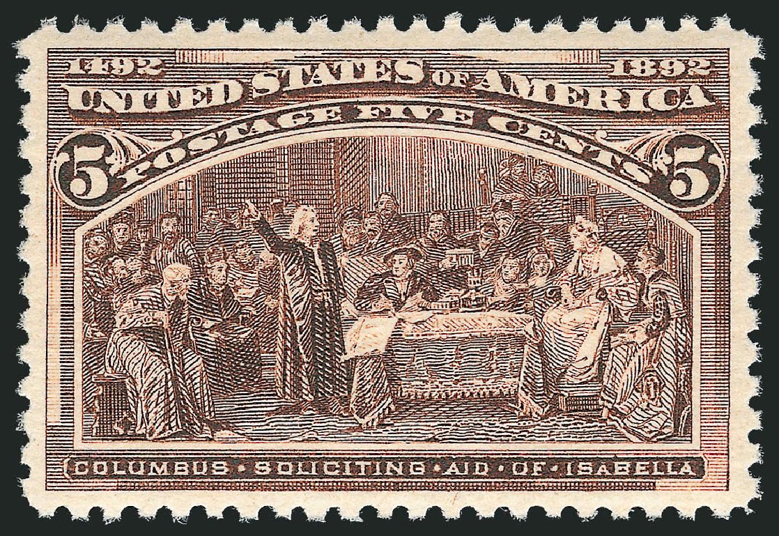 Value of US Stamp Scott #234: 1893 5c Columbian Exposition. Robert Siegel Auction Galleries, Dec 2012, Sale 1037, Lot 1812