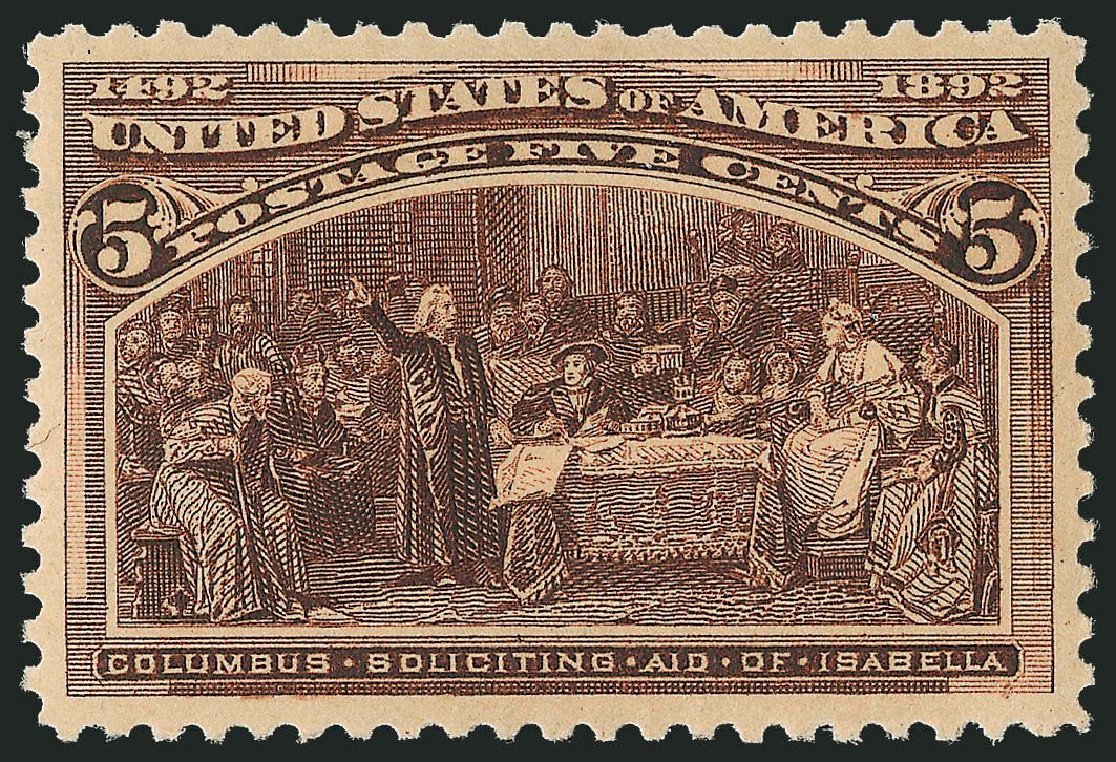 US Stamp Prices Scott 234: 5c 1893 Columbian Exposition. Robert Siegel Auction Galleries, Mar 2013, Sale 1040, Lot 1482