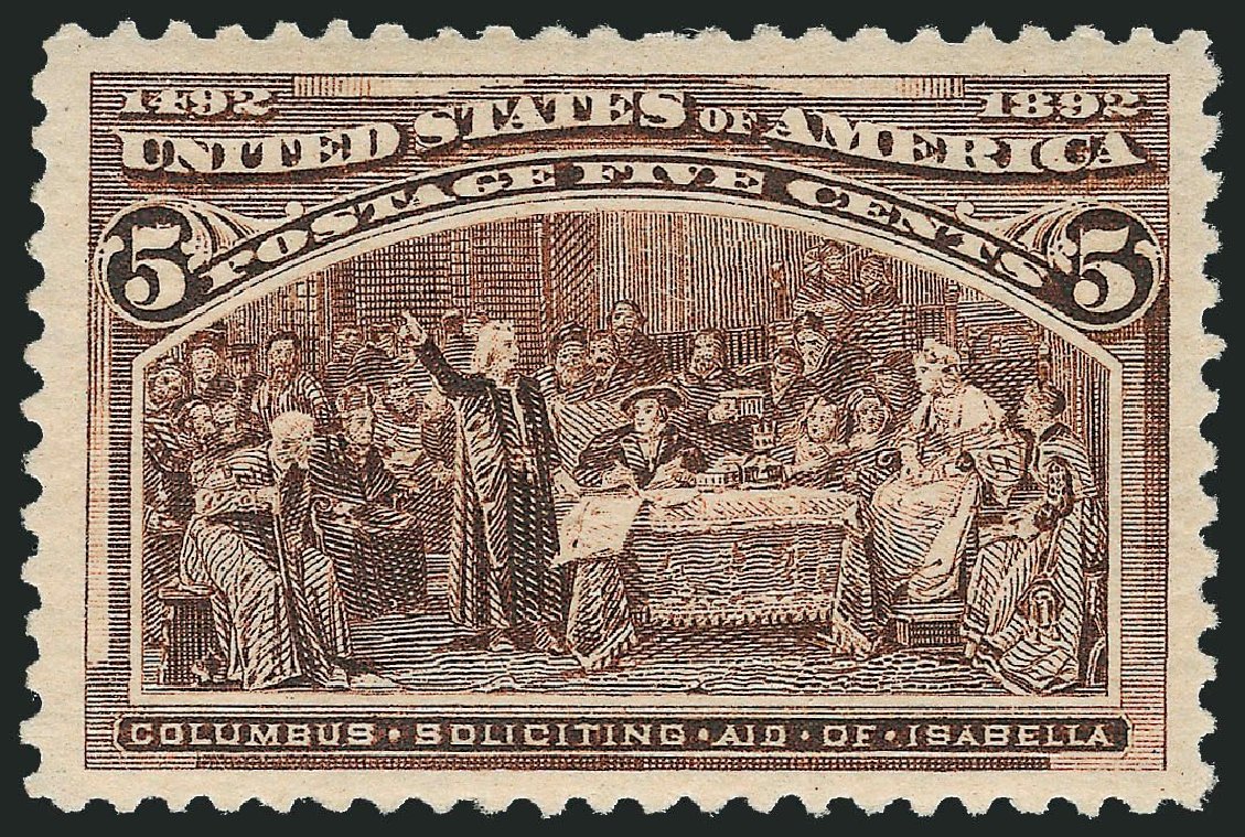 Price of US Stamp Scott Catalogue 234: 5c 1893 Columbian Exposition. Robert Siegel Auction Galleries, Nov 2013, Sale 1061, Lot 3682