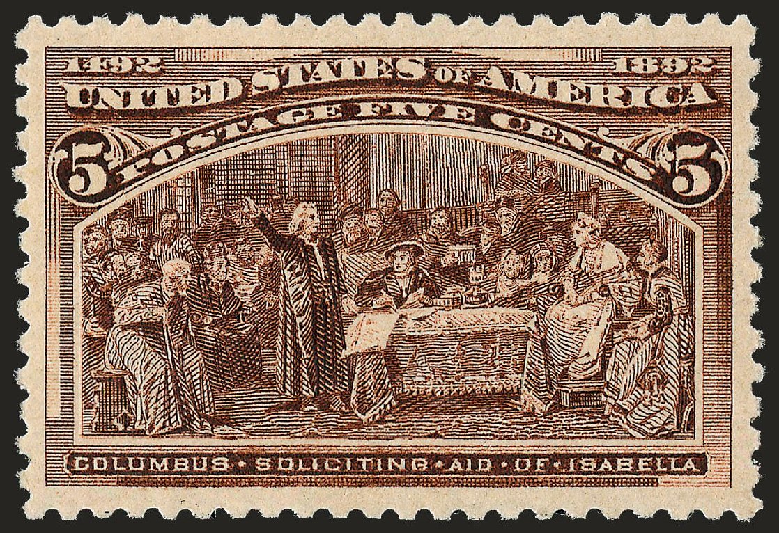Cost of US Stamp Scott 234: 5c 1893 Columbian Exposition. Robert Siegel Auction Galleries, Sep 2008, Sale 962, Lot 2492