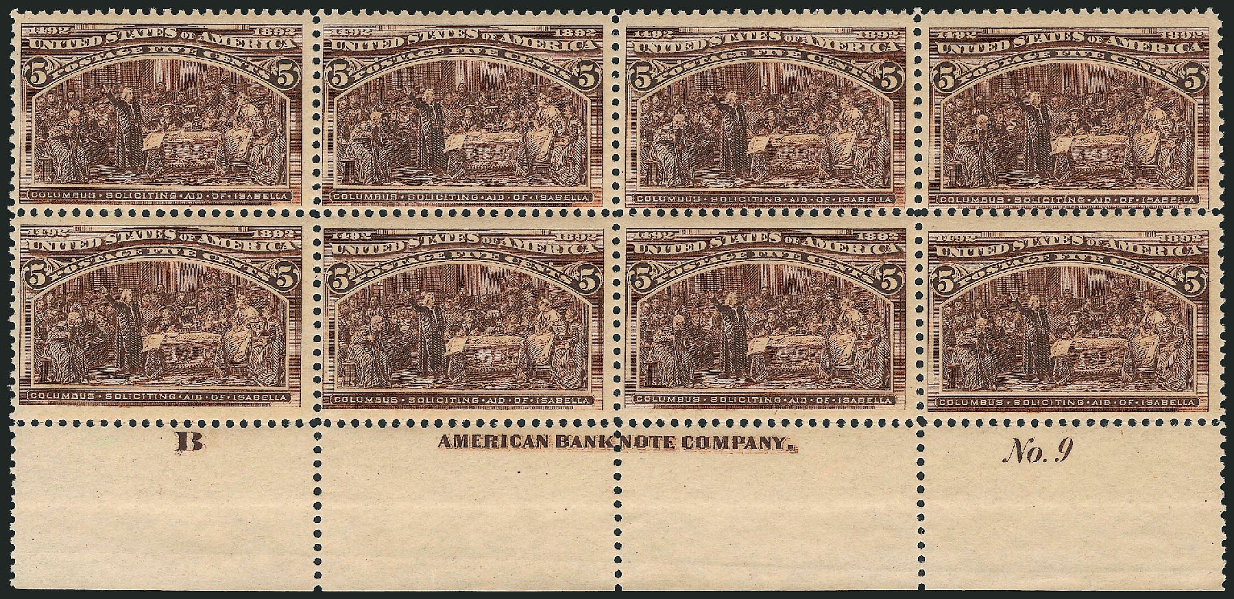 US Stamp Price Scott 234 - 5c 1893 Columbian Exposition. Robert Siegel Auction Galleries, Apr 2009, Sale 971, Lot 1132