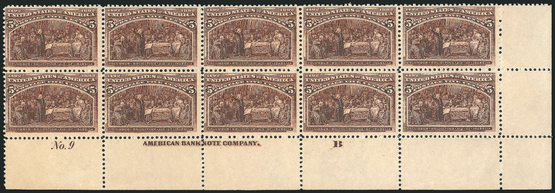 Value of US Stamps Scott # 234 - 1893 5c Columbian Exposition. Robert Siegel Auction Galleries, Oct 2011, Sale 1014, Lot 1486