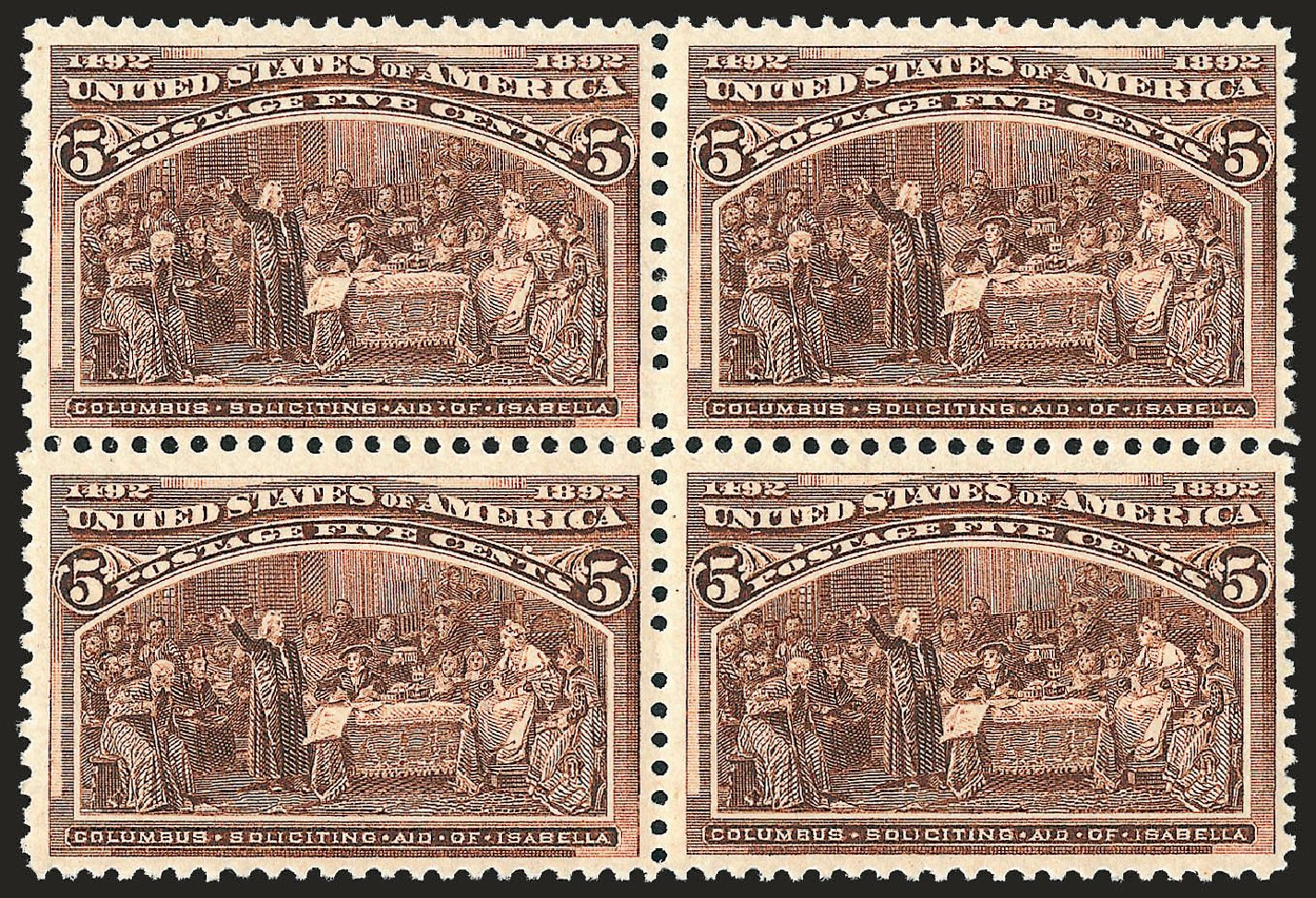 Value of US Stamp Scott #234: 5c 1893 Columbian Exposition. Robert Siegel Auction Galleries, Sep 2008, Sale 962, Lot 2496