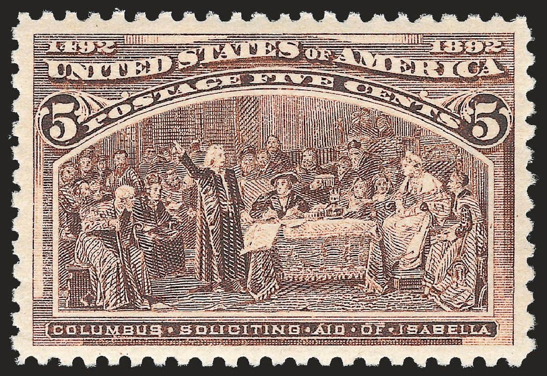 Costs of US Stamps Scott Catalogue 234 - 1893 5c Columbian Exposition. Robert Siegel Auction Galleries, Jun 2009, Sale 975, Lot 1496