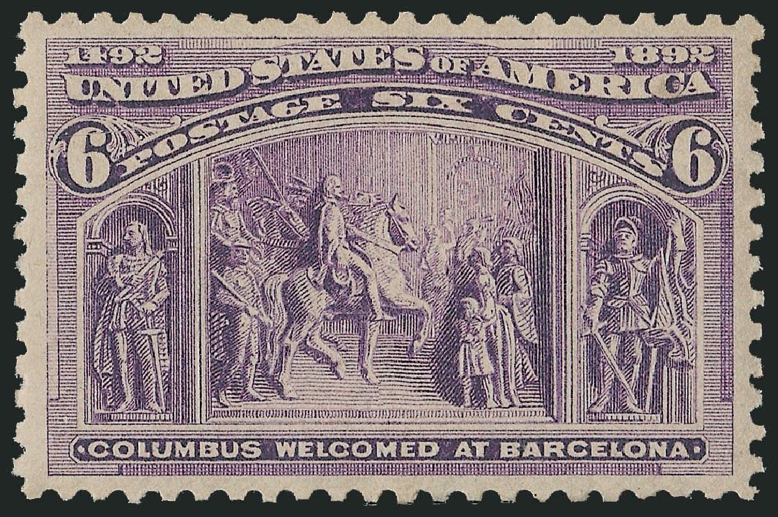 Costs of US Stamp Scott Catalog # 235 - 1893 6c Columbian Exposition. Robert Siegel Auction Galleries, Jun 2011, Sale 1011, Lot 587