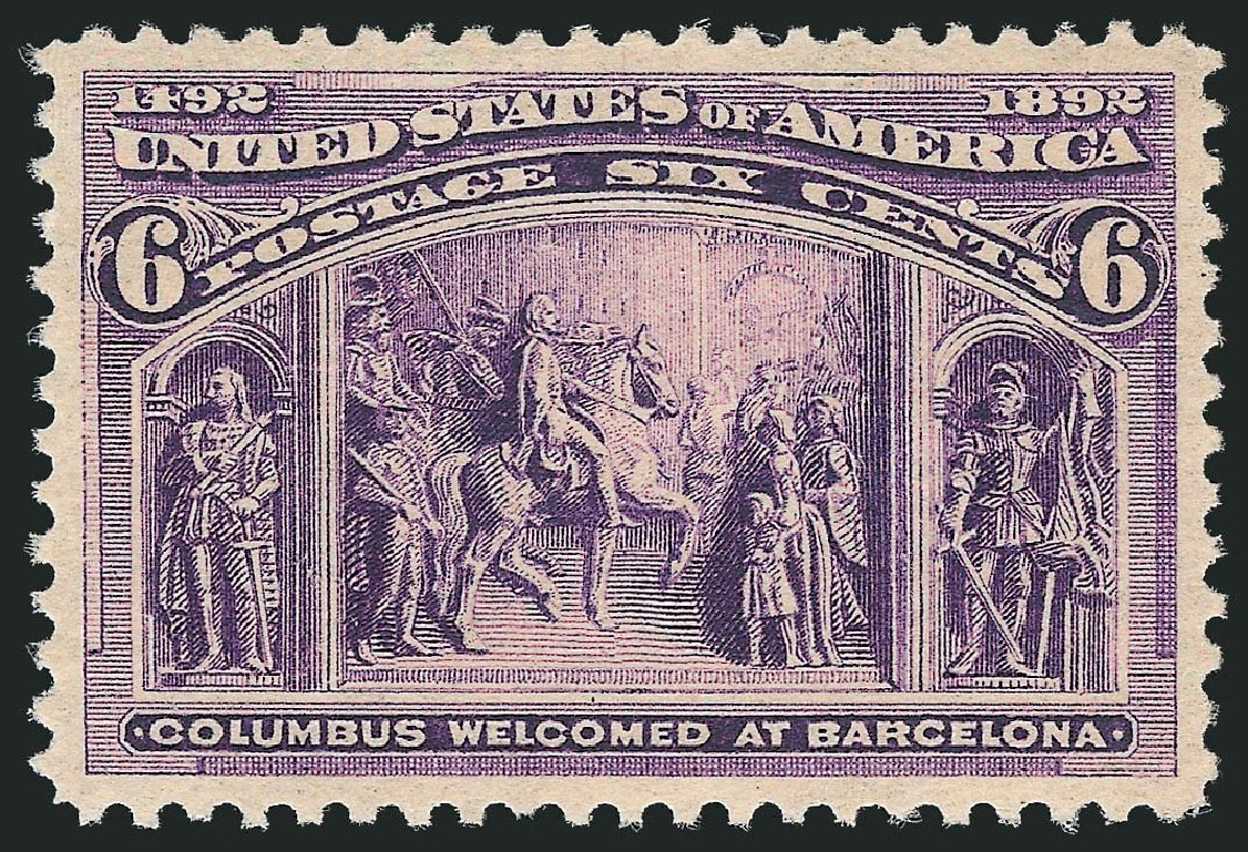 Price of US Stamps Scott 235: 6c 1893 Columbian Exposition. Robert Siegel Auction Galleries, Dec 2012, Sale 1037, Lot 1817