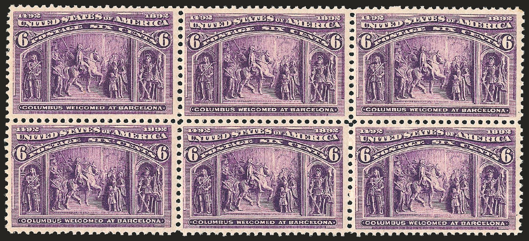Cost of US Stamps Scott #235 - 1893 6c Columbian Exposition. Robert Siegel Auction Galleries, Sep 2008, Sale 962, Lot 2497