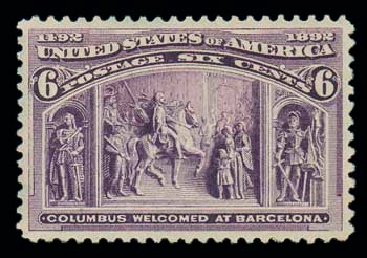 Price of US Stamps Scott Cat. #235: 1893 6c Columbian Exposition. Matthew Bennett International, Jun 2007, Sale 319, Lot 1248