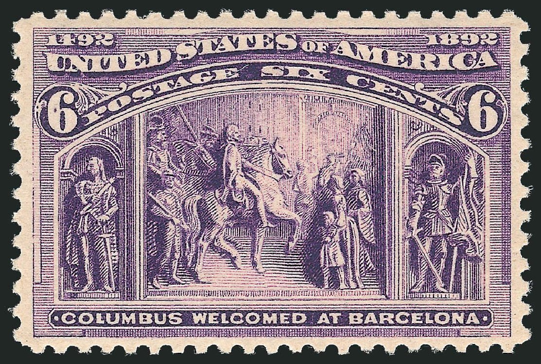 US Stamp Prices Scott Cat. #235: 1893 6c Columbian Exposition. Robert Siegel Auction Galleries, Jun 2011, Sale 1011, Lot 588