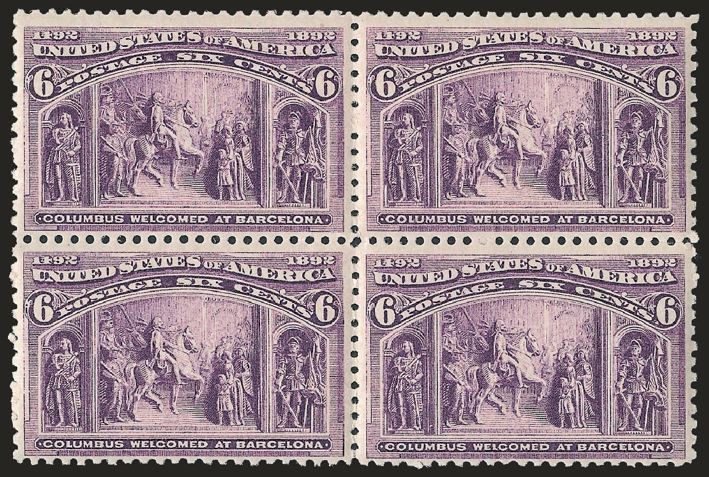 US Stamp Value Scott Catalog #235 - 6c 1893 Columbian Exposition. Robert Siegel Auction Galleries, Jun 2009, Sale 975, Lot 1508
