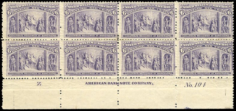 Costs of US Stamps Scott Catalog 235 - 1893 6c Columbian Exposition. Cherrystone Auctions, May 2013, Sale 201305, Lot 89