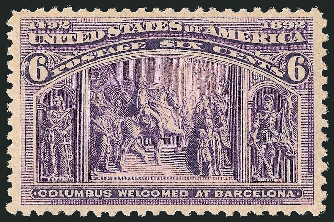 US Stamps Value Scott Catalogue 235: 6c 1893 Columbian Exposition. Robert Siegel Auction Galleries, Jul 2013, Sale 1050, Lot 349