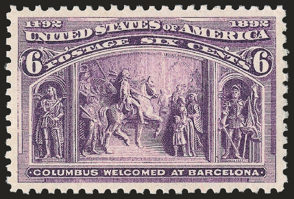 US Stamp Price Scott Catalog # 235: 1893 6c Columbian Exposition. Robert Siegel Auction Galleries, Dec 2008, Sale 967, Lot 4369