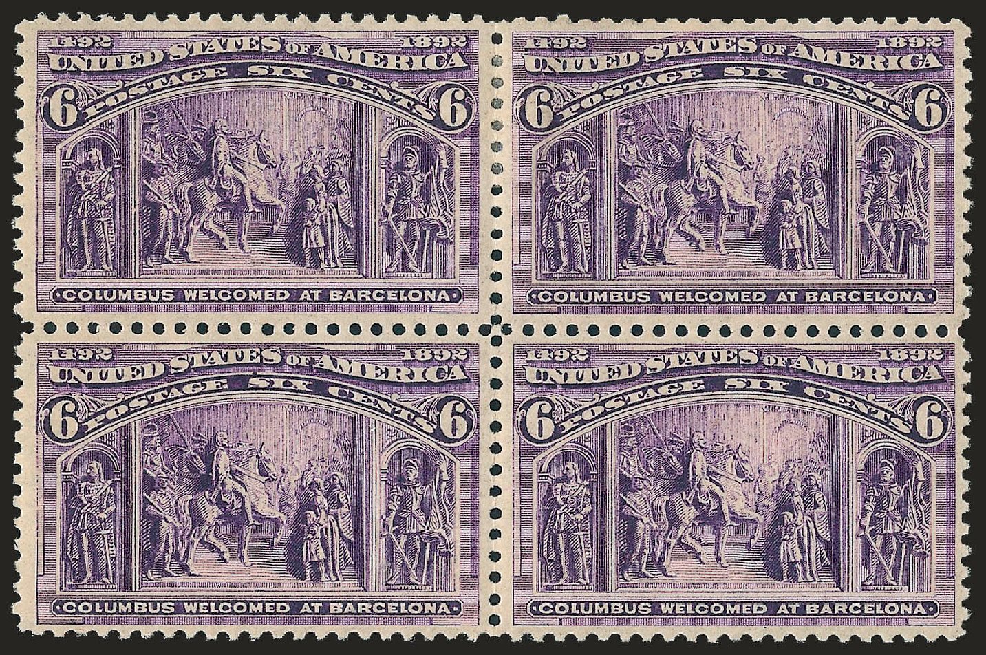 US Stamp Values Scott Catalog 235 - 1893 6c Columbian Exposition. Robert Siegel Auction Galleries, Apr 2010, Sale 984, Lot 549