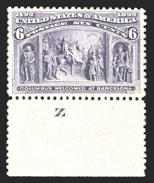 Costs of US Stamp Scott Catalogue 235: 6c 1893 Columbian Exposition. Spink Shreves Galleries, Mar 2013, Sale 142, Lot 229