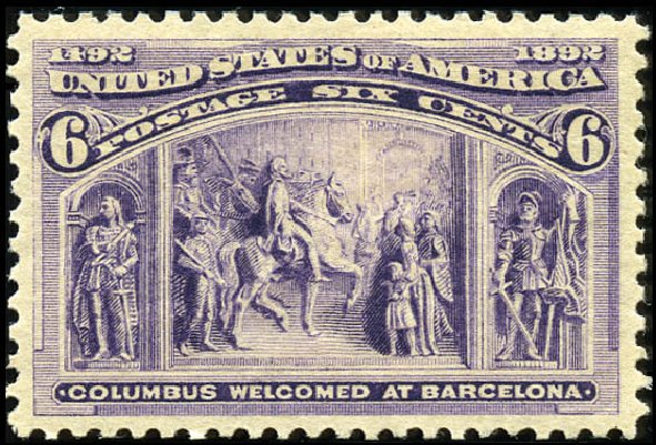 Prices of US Stamp Scott Cat. #235 - 6c 1893 Columbian Exposition. Matthew Bennett International, Sep 2011, Sale 338, Lot 1860