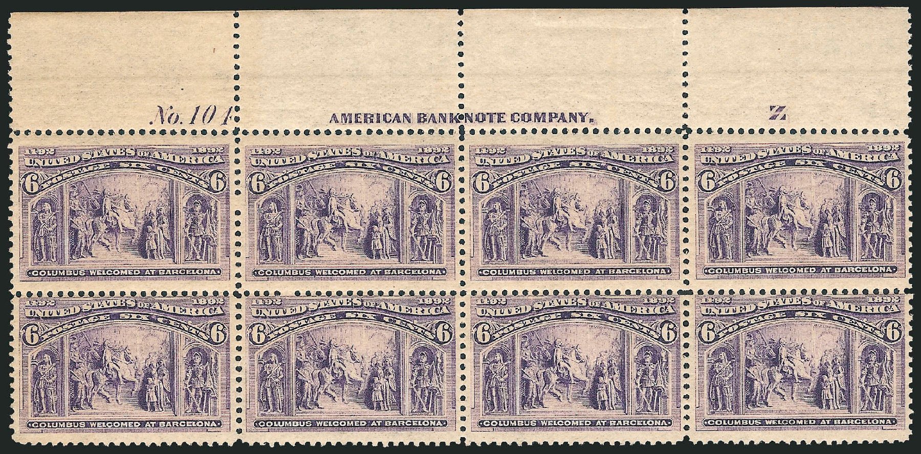 Value of US Stamps Scott # 235 - 1893 6c Columbian Exposition. Robert Siegel Auction Galleries, Jun 2012, Sale 1026, Lot 1310