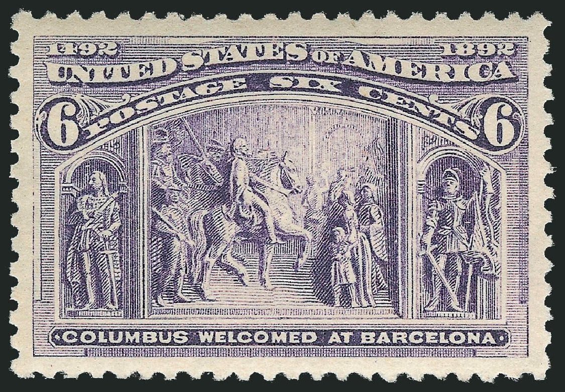 US Stamps Prices Scott Catalogue # 235 - 6c 1893 Columbian Exposition. Robert Siegel Auction Galleries, Mar 2014, Sale 1067, Lot 1220