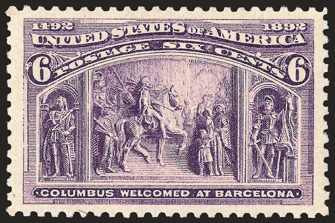 Cost of US Stamps Scott 235 - 1893 6c Columbian Exposition. Robert Siegel Auction Galleries, Dec 2008, Sale 967, Lot 4370
