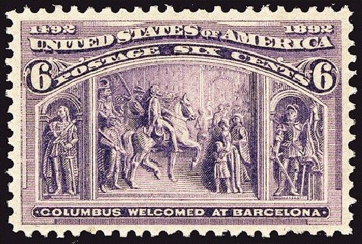 Value of US Stamps Scott Cat. 235: 1893 6c Columbian Exposition. Spink Shreves Galleries, Jan 2014, Sale 146, Lot 300