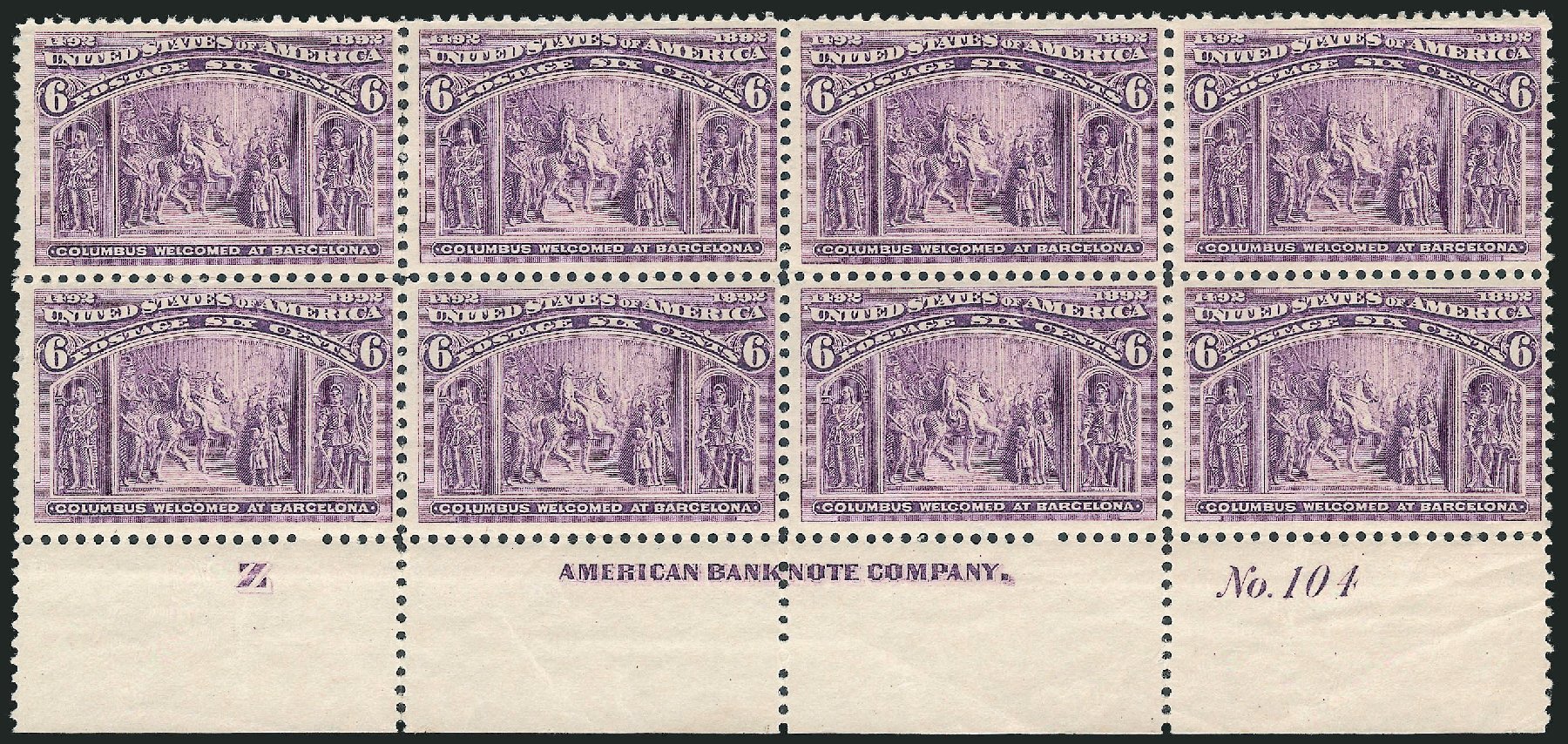 Cost of US Stamp Scott #235 - 6c 1893 Columbian Exposition. Robert Siegel Auction Galleries, Dec 2012, Sale 1037, Lot 1821