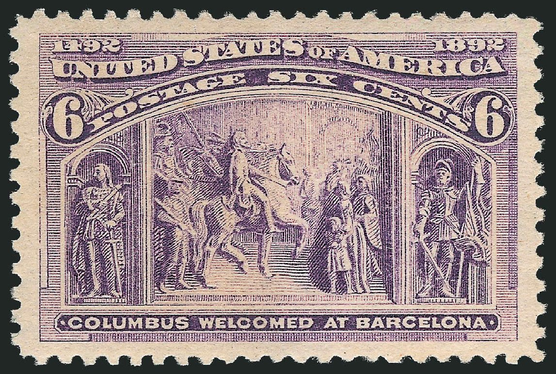 Values of US Stamp Scott Cat. 235: 1893 6c Columbian Exposition. Robert Siegel Auction Galleries, Dec 2013, Sale 1062, Lot 421