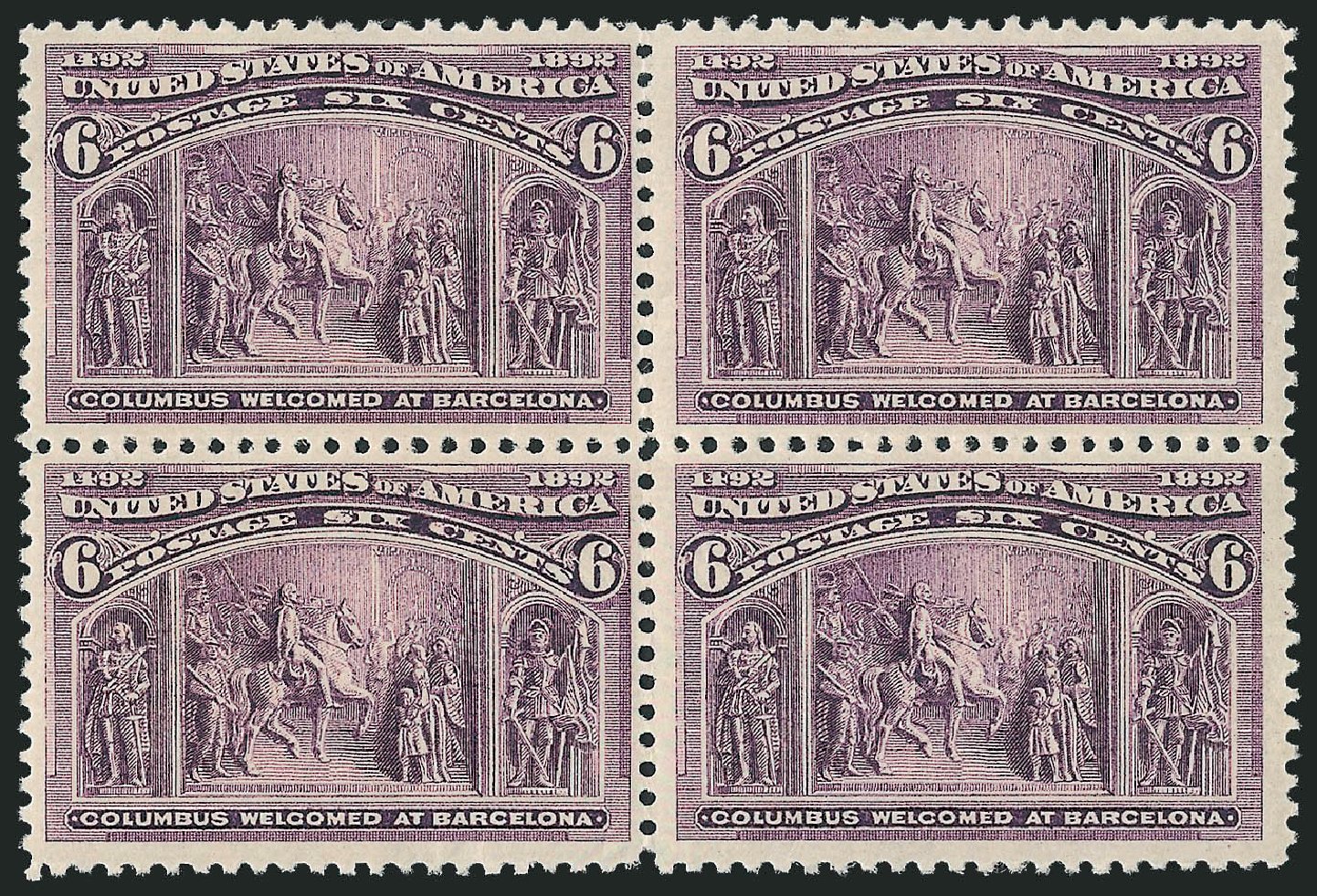 Cost of US Stamp Scott Cat. 235 - 1893 6c Columbian Exposition. Robert Siegel Auction Galleries, Oct 2010, Sale 997, Lot 5681