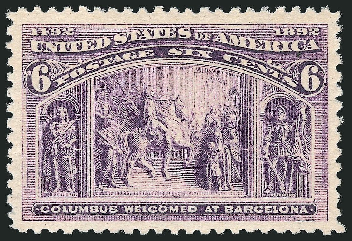 Values of US Stamp Scott Catalogue #235 - 1893 6c Columbian Exposition. Robert Siegel Auction Galleries, Nov 2013, Sale 1061, Lot 3684