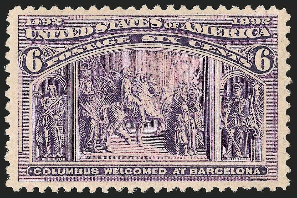 Costs of US Stamp Scott Catalogue #235 - 1893 6c Columbian Exposition. Robert Siegel Auction Galleries, Feb 2010, Sale 983, Lot 144