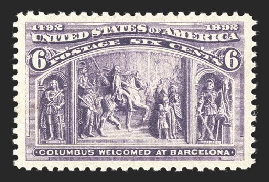 Prices of US Stamps Scott # 235 - 1893 6c Columbian Exposition. Spink Shreves Galleries, Jul 2012, Sale 140, Lot 174