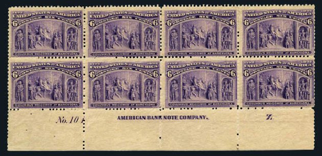 Price of US Stamp Scott # 235: 6c 1893 Columbian Exposition. Harmer-Schau Auction Galleries, Aug 2014, Sale 102, Lot 1835