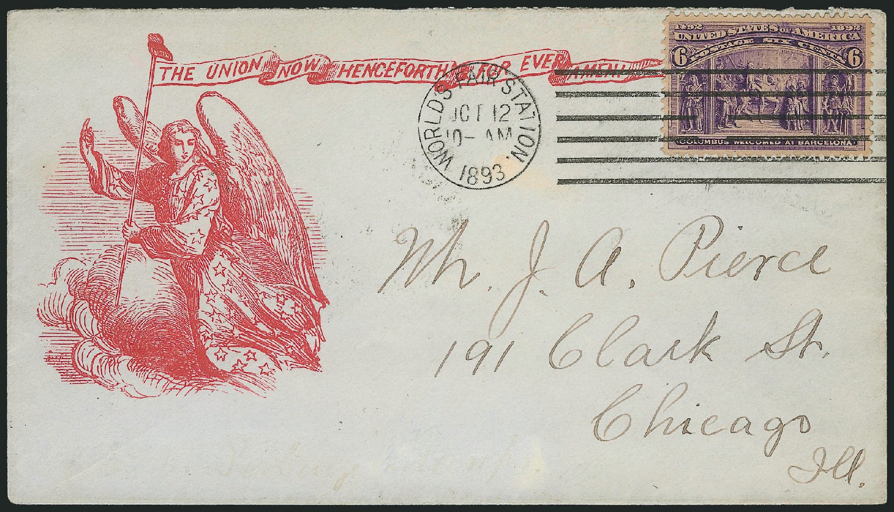US Stamp Value Scott Catalogue # 235: 1893 6c Columbian Exposition. Robert Siegel Auction Galleries, Oct 2011, Sale 1013, Lot 315