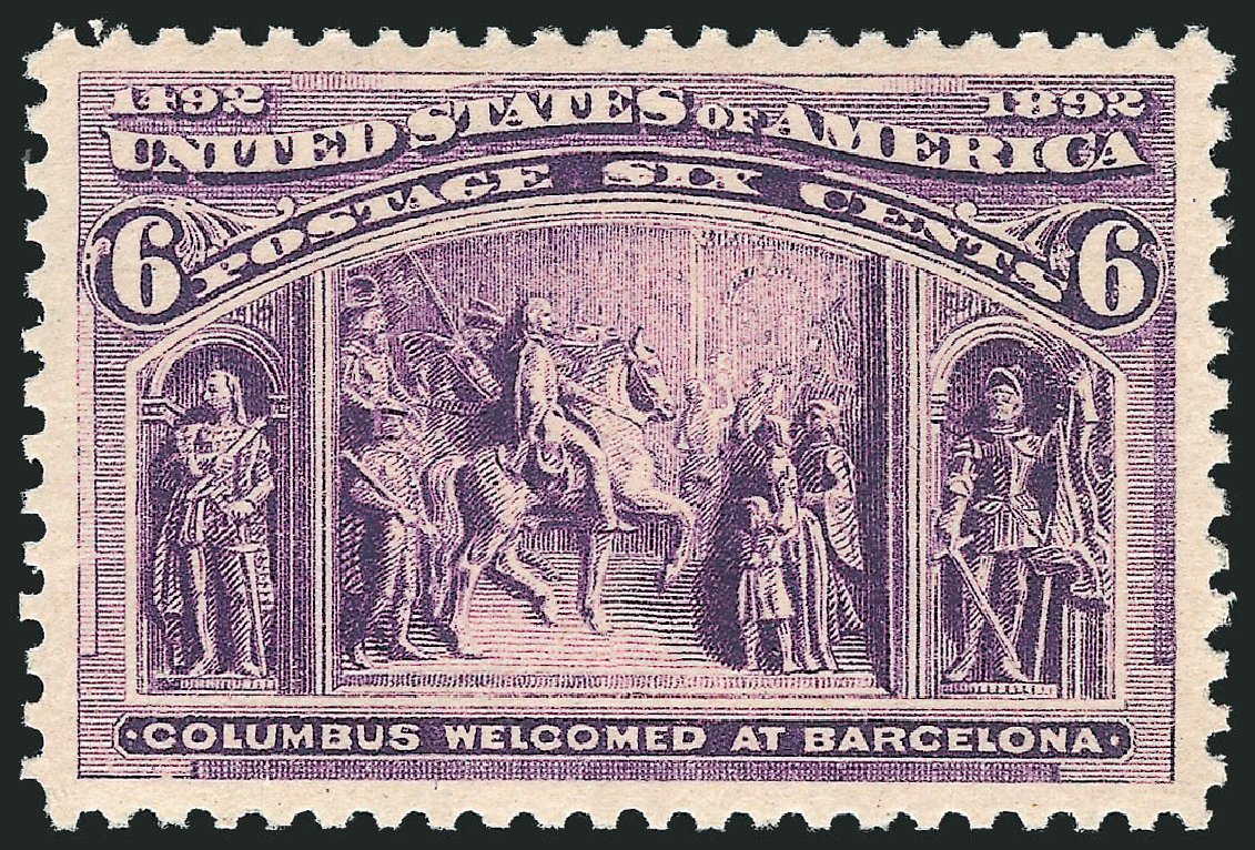Cost of US Stamps Scott Cat. #235 - 6c 1893 Columbian Exposition. Robert Siegel Auction Galleries, Nov 2012, Sale 1034, Lot 215