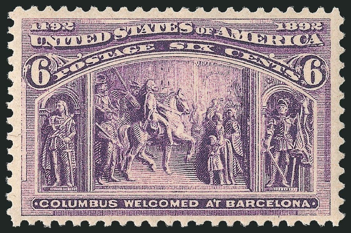 US Stamp Prices Scott 235: 6c 1893 Columbian Exposition. Robert Siegel Auction Galleries, Nov 2013, Sale 1061, Lot 3685