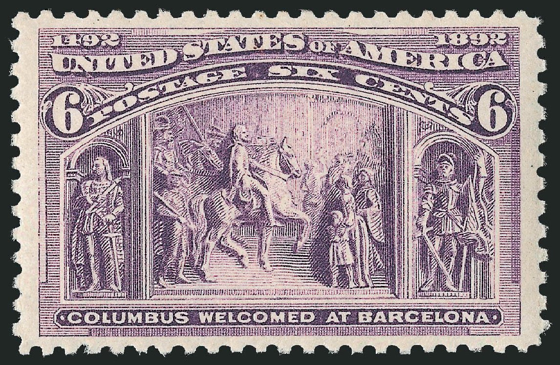 US Stamps Value Scott Cat. #235 - 6c 1893 Columbian Exposition. Robert Siegel Auction Galleries, Jun 2009, Sale 975, Lot 1505